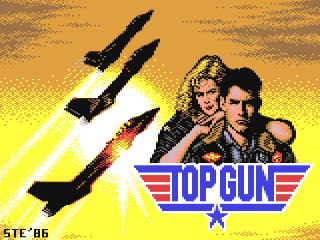 Top Gun title screen for Commodore 64